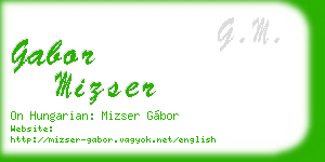 gabor mizser business card