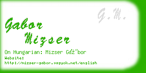 gabor mizser business card